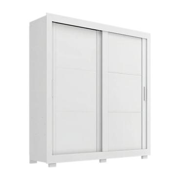 Imagem de Guarda Roupas Casal 2 Portas de Correr 4 Gavetas Titanium Zanzini Branco