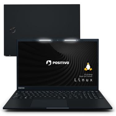 Imagem de Notebook Positivo Vision R15 AMD Ryzen 7-5700U, Linux, 32GB RAM, 512GB SSD, Full HD 15,6” Lumina Bar – Preto