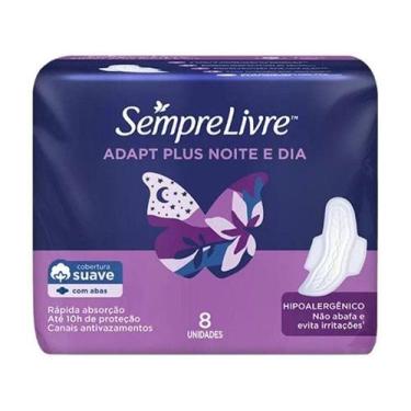 Imagem de Absorvente Dia e Noite Sempre Livre Adapt Plus - com Abas 8 Unidades