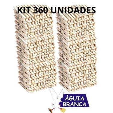 Imagem de 360 Prendedores de madeira ÁGUIA BRANCA tamanho tradicional ENVIO IMED