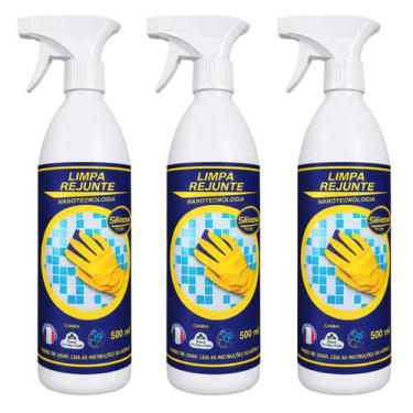 Imagem de Limpa Rejunte Spray 500ml Parede Pedras Kit 3 Unidades - SILAQUA