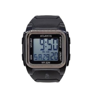 Imagem de Relógio Atlantis Digital Com Luz Alarme Data Resistente Água