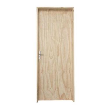 Imagem de Kit Porta Interna Modelo Pinus Esquerda em Madeira 70CM X 12CM X 3CM para Ambientes Int...