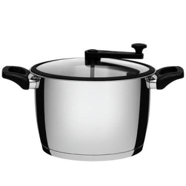 Imagem de Pipoqueira 5,6 Litros Panela Material Aço Inox Tampa Vidro Temperado A