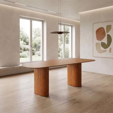 Imagem de Mesa Maia Organica 200cm Laminado para Sala de Jantar Mesa Grande Deco