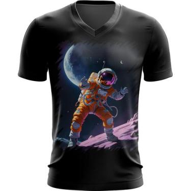Imagem de Camiseta Gola V Astronauta Dance Vaporwave 3 - Kasubeck Store®, Baby L