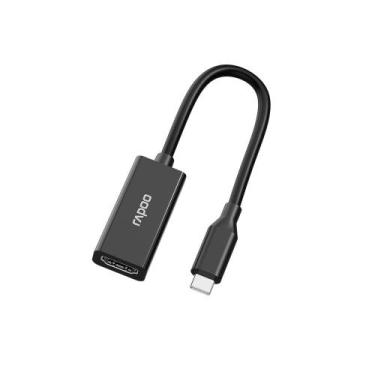 Imagem de HUB USB-C para HDMI 4K Rapoo Ultracompacto, Plug & Play, Preto - XD10