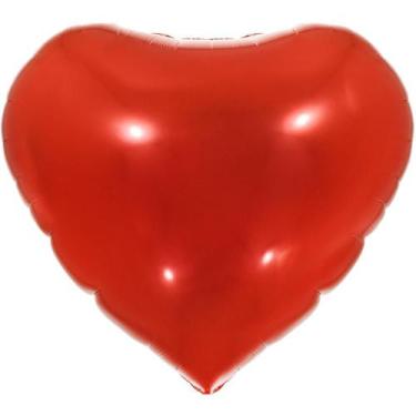 Imagem de Balão Metalizado Decorado Coração Vermelho 45CM - Make