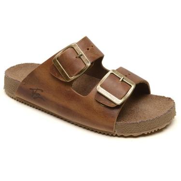 Imagem de Papete Slide Couro Legítimo Casual Macia Fivela Ajustável Solado Leve-Masculino
