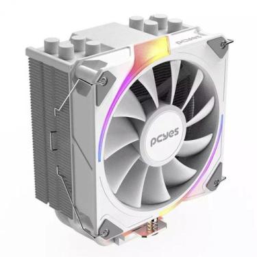 Imagem de Cooler Para Processador PCYES Frost Pulse White Ghost ARGB, 120mm, Int