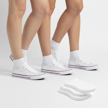 Imagem de Kit 3 Pares de Meia Invisível Esportiva - - Winston, Branco, 39 a 43