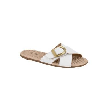 Imagem de Tamanco Sandalia Rasterinha Ultra Conforto Modare, Branco, 36
