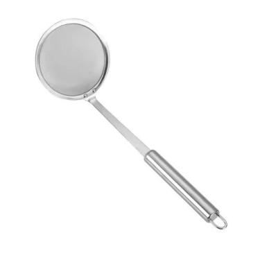 Imagem de Coador de Fritura Peneira Escumadeira Aço Inox 14cm Em Casa Tem - EmCa