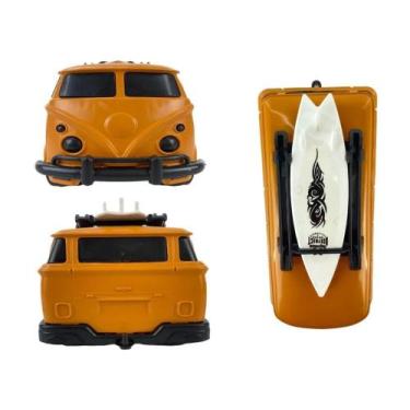 Imagem de Carrinho De Brinquedo Perua Kombi Swell Decorativo Casa Praia - Orange