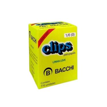 Imagem de Caixa com 770 clips galvanizados 1/0 (0) clipes bacchi novos
