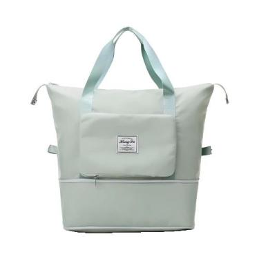 Imagem de Bolsa de Viagem Mochila Dobrável Grande Impermeável Verde Claro - Bras