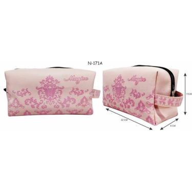 Imagem de Necessaire Casual Feminina Arabescos Bege, Magicc, Rosa
