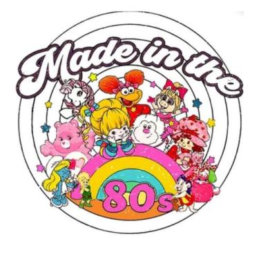 Imagem de Adesivo Made in The 80's em Vinil 7,5 cm Durável e Brilhante - Marca P