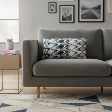Imagem de Capa de Almofada Retangular 30x50 Estampada Cor Verde Nallu Decor