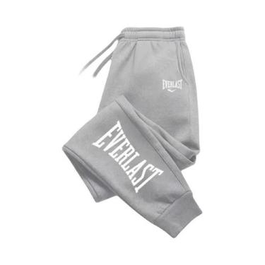 Imagem de Calças De Moletom Oversized Unissex EVERLAST Para Corrida E Streetwear