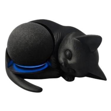 Imagem de Suporte Alexa Echo Dot 4 e 5 Geração Estilo Gato Decorativo para Mesa 