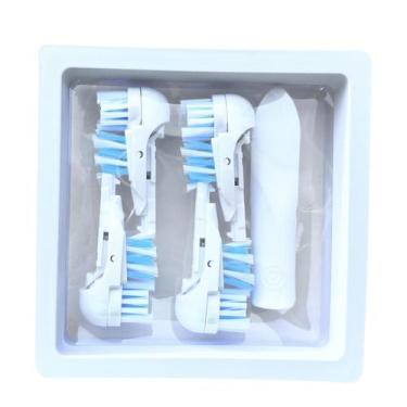Imagem de Cabeças de Escova de Dentes Tang Zhan 4 Unidades Brancas Dupla Limpeza