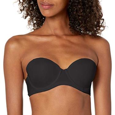 Imagem de Undies.com Sutiã push-up sem alças conversível de microfibra feminino, Noir, 38C