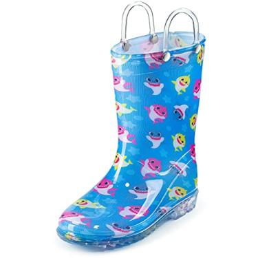 Imagem de Nickelodeon Botas de chuva de borracha imperme veis Baby Shark com al as f ceis de cal ar, Baby Shark, 6 Toddler