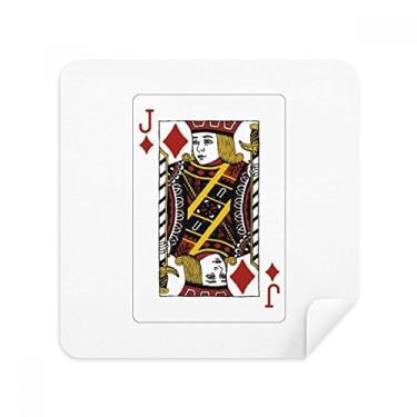 Imagem de Diamond J Baralho padrão óculos pano pano limpador de tela tecido camurça pacote com 2