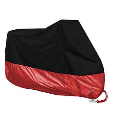 Imagem de HIOD 190T Capas de motocicleta à prova d'água Motors Dust Rain Snow UV Protector Cover Indoor Outdoor, Vermelho, G