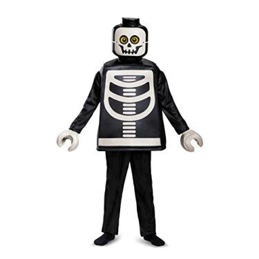 Imagem de Disguise Lego Skeleton Deluxe Costume, Black, Large (10-12)