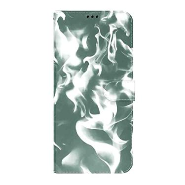 Imagem de SHOYAO Capa de telefone carteira capa fólio para Samsung Galaxy A3 2017, capa fina de couro PU premium para Galaxy A3 2017, suporte de visualização horizontal, correspondência precisa, verde escuro