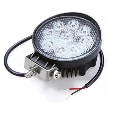 Imagem de Farol De Milha 9 Led 27w 6000k Redondo Lancha Carro Trator