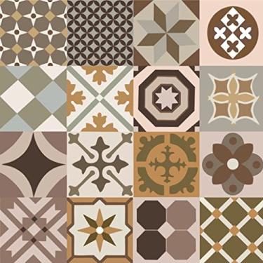 Imagem de Papel de Parede Adesivo Lavável Para Cozinha Banheiro Azulejo Diversos Modelos Rolo 1m Azulejo:AJ001