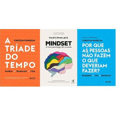 Imagem de Kit 3 Livros A Tríade Do Tempo + Mindset + Por Que As Pessoas Não Faze