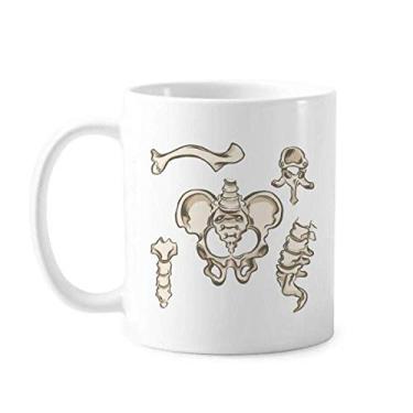 Imagem de Esboço simples de caneca de esqueleto humano cerâmica xícara de porcelana de café louça