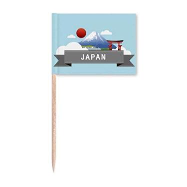 Imagem de Japan Mount Red Sun Rail Temple Palito de Dente Marcador Topper Decoração de Festa