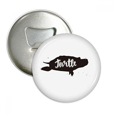 Imagem de Abridor de garrafas de animal tartaruga preto e branco emblema multifuncional