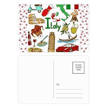 Imagem de Bandeira nacional de animais da Itália Landscap Cartão postal de celebração de flores de Natal