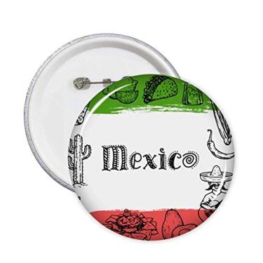 Imagem de Broche de desenho de cacto mexicano Cuisine para decoração de 5 peças
