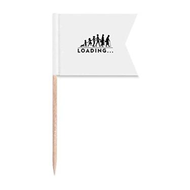 Imagem de Bandeiras de palito de dente para crianças e mulheres idosas para marcação de bolo de festa, prato de queijo