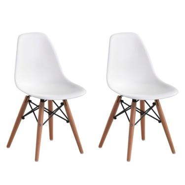 Imagem de Conjunto com 2 Cadeiras Infantis Eames Branco