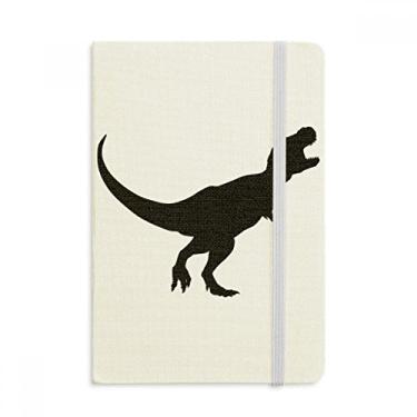 Imagem de Caderno de ossos pretos de dinossauro, capa dura de tecido, diário clássico