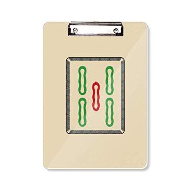 Imagem de Mahjong Bamboo Bar 5 azulejos padrão prancheta pasta escrita placa de apoio A4