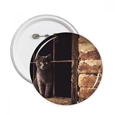 Imagem de Imagem de foto de gato de canto de animal, alfinetes, emblema, botão, emblema, acessórios, decoração, 5 peças