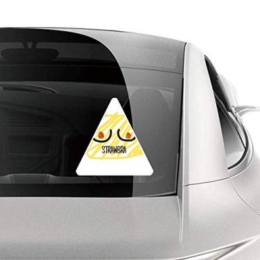 Imagem de Adesivo engraçado preto vermelho morango desenho carro motocicleta bicicleta bagagem decalque