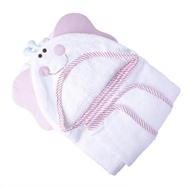 Imagem de Toalha de Banho Infantil com Capuz de Borboleta e Toalha Fralda