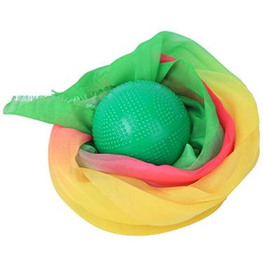 Imagem de XiangXin Bola macia de alta flexibilidade, bola de seda alongada, para todos os tipos de raquete para crianças adultos (bola verde + fio colorido 1,5 metros)