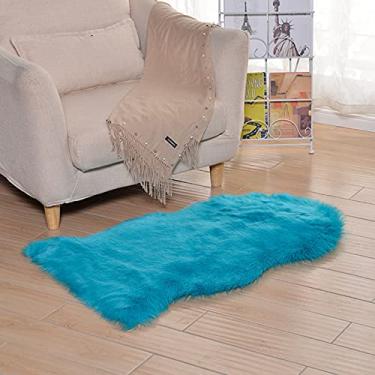 Imagem de Tapete moderno interno de pele desgrenhada, tapetes de luxo macios e fofos para quarto, carpete felpudo e sedoso de pelúcia, antiderrapante Tapete felpudo, piso felpudo, para crianças, meninos, meninas, quarto, tapetes