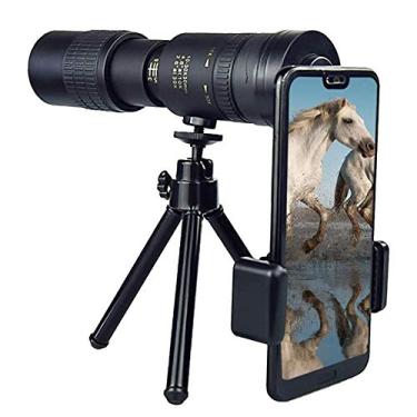 Imagem de 4K 10-300X40MM Super Telephoto Zoom Monocular Telescope, Anti-fog à prova d'água Monocular com suporte para smartphone e tripé - para viagens/observação de pássaros